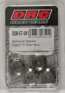 Drc - Aluminum Spacers Type 11 Titanium M6x12mm 4/pk - D58-57-341