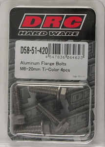 Drc - Aluminum Flange Bolts Titanium M6x20mm 4/pk - D58-51-420