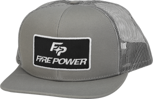 Fire Power - Flat Bill Patch Hat Grey - 99-8106