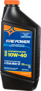 Fire Power - Synthetic Blend 4-stroke Oil 10w-40 Qt 12/case - 196982 Fire Power - Synthetic Blend 4-stroke Oil 10w-40 Qt 12/case - 196982