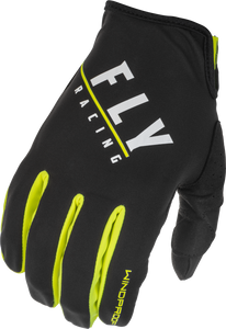 Fly Racing - Windproof Gloves Black/hi-vis Sz 07 - 371-14207