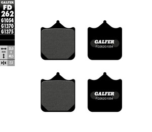Galfer - Brake Pads Semi Metallic Fd262g1054 - FD262G1054
