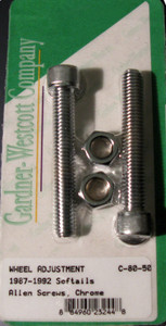 Gardnerwestcott - Rear Wheel Adjustment Bolts 87-92 Softail Models Rear - C-80-50 Gardnerwestcott - Rear Wheel Adjustment Bolts 87-92 Softail Models Rear - C-80-50