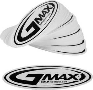 Gmax - Sticker Gmax Helmets Logo Black/white 5" 100/pk - 72-9985