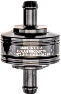 Golan - Super Mini Fuel Filter Black 5/16" Barb Fitting - 70-312G-BLACK Golan - Super Mini Fuel Filter Black 5/16" Barb Fitting - 70-312G-BLACK