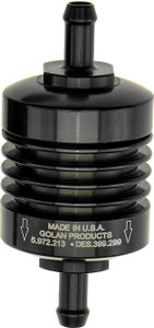 Golan - Mini Fuel Filter Black 5/16" Barb Fitting - 60-312C-BLACK Golan - Mini Fuel Filter Black 5/16" Barb Fitting - 60-312C-BLACK