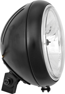 Harddrive - 7" Headlight 60/55w Grooved Shell Black - L20-6084GDBE