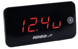 Koso - Super Slim Touch Screen Volt & Temp Gauge Red Display - BA068041 Koso - Super Slim Touch Screen Volt & Temp Gauge Red Display - BA068041