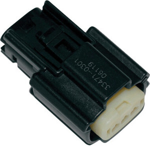 Namz Custom Cycle Products - Molex 3-pin Female Connector Hd72512-07bk Fl Models 07-up - NM-33471-0301