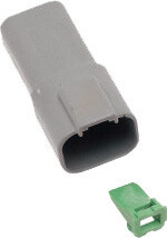 Namz Custom Cycle Products - 4-wire Grey Deutsch Rcptcl & Wdglck Hd# 72124-94gy - DR-4G