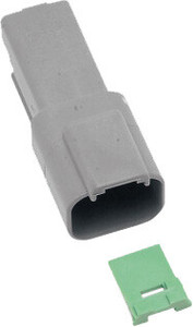 Namz Custom Cycle Products - 2-wire Grey Deutsch Rcptcl & Wdglck Hd# 72122-94gy - DR-2G