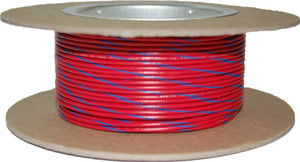 Namz Custom Cycle Products - #18-gauge Red/blue Stripe 100' Spool Of Primary Wire - NWR-26-100