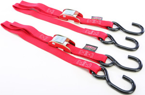 Powertye - Tie-down Cam S-hook Watercraft 1"x3' Red Pair - 22031 Powertye - Tie-down Cam S-hook Watercraft 1"x3' Red Pair - 22031