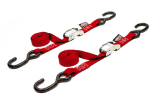Powertye - Tie-down Cam S-hook 1"x5.5' Red Pair - 22261 Powertye - Tie-down Cam S-hook 1"x5.5' Red Pair - 22261