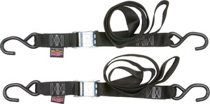 Powertye - Tie-down Cam S-hook 1.5"x5.5' Black Pair - 28622 Powertye - Tie-down Cam S-hook 1.5"x5.5' Black Pair - 28622