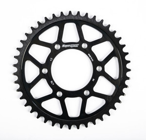 Supersprox - Rear Edge Sprocket Steel 43t-520 Blk Kaw/pol - RFA-478-43-BLK