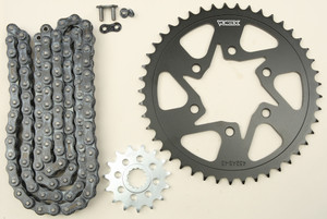 Vortex - Sprocket/chain Kit Stl/stl 15/45t Sil Sx3 520-112l Blk - CK6349 Vortex - Sprocket/chain Kit Stl/stl 15/45t Sil Sx3 520-112l Blk - CK6349