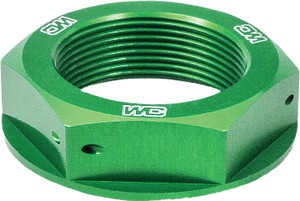 Works - Steering Stem Nut (green) - 24-338