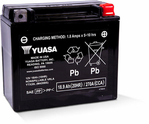Yuasa - Battery Ytx20l Sealed Factory Activated - YUAM420BS Yuasa - Battery Ytx20l Sealed Factory Activated - YUAM420BS