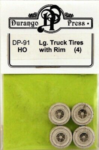 Durango Press - Ho Large Truck Tires w/Rims(4) - 91