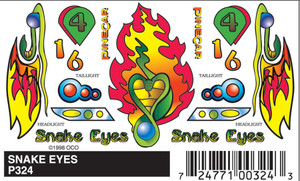 Pinecar - Snake Eyes Stick-On - 324 Pinecar - Snake Eyes Stick-On - 324