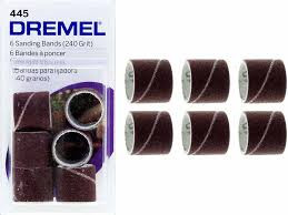 Dremel Tools - 1/2' 240 Grit Sanding Bands 6pk - 445