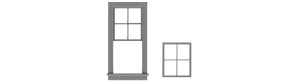 Tichy Train Group - O 4/4 Double Hung Window 6pcs - 2022