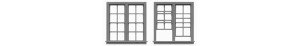 Tichy Train Group - Ho Dbl 4/4 Dbl Hung Window 6pc - 8070