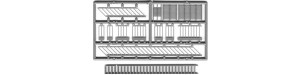 Tichy Train Group - Ho Ext Stair,Railing,Platform - 8208