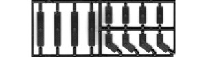 Tichy Train Group - Ho Truss Pin Plates 3styles - 8277