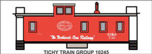 Tichy Train Group - Ho Sp&S Wood Caboose Decal - 10245