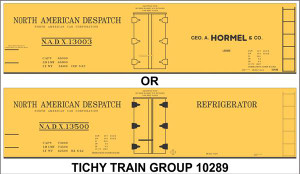 Tichy Train Group - Ho Hormel Nadx 40' Reefr Decal - 10289