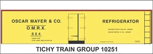 Tichy Train Group - N Oscar Mayer 40' Reefer Decal - 10251N