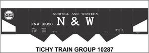 Tichy Train Group - N N&W 4 Bay Steel Hop Decal - 10287N