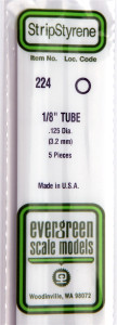 Evergreen Scale - 1/8'=.125 Tubes - 224