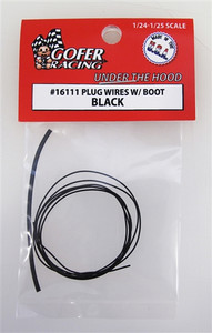Gofer Racing Model Decals - Plug Wires w/boot Black - 16111