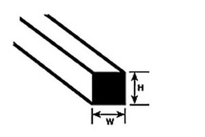 Plastruct - Mb-20 10pk Square Styrene .02S - 90720