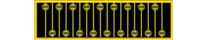 Tichy Train Group - N Early Stop Sign Yellow 18pcs - 2613