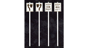 Tichy Train Group - O Keep Left & Right Signs - 2067