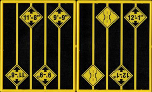 Tichy Train Group - O Bridge Warning Signs 8 pcs - 2083