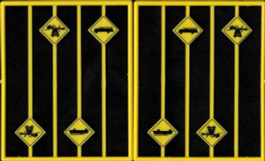 Tichy Train Group - S Wrning Signs Firehouse 8 pcs - 3557