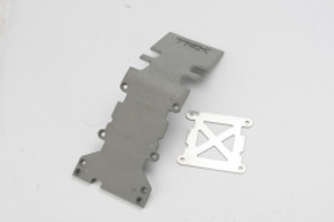 Traxxas R-C - Skidplate,rear plastic/ss plat - 4938A