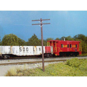 Pike Stuff - Ho Telephone Poles 2arm - 6280032