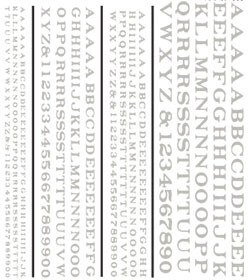 Woodland Scenics - R.R. Roman Decal Wht - 506