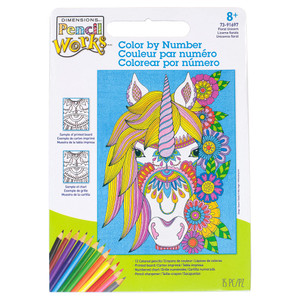 Paintworks Paint by Number - Floral Unicorn Pencil BN 9x12 - 91697