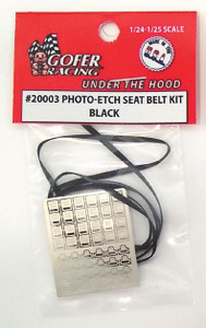 Gofer Racing Model Decals - Photo Etch Black Seatbelt Kit - 20003
