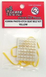 Gofer Racing Model Decals - Photo Etch Yellow Seatbelt Kit - 20006