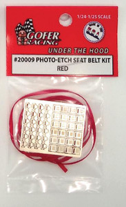 Gofer Racing Model Decals - Photo Etch Red Seatbelt Kit - 20009