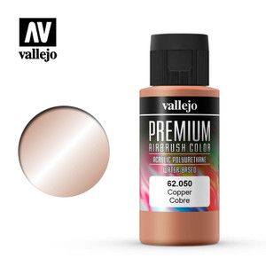 Vallejo Acrylic Paints - Premium Color Metallic Copper 60ml - 62050