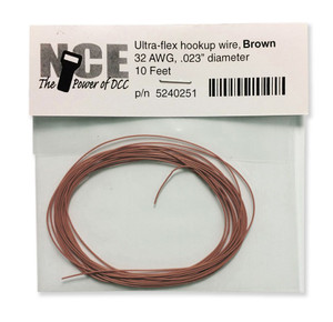 NCE Power for DCC - 32 Awg Brn 10' - 251